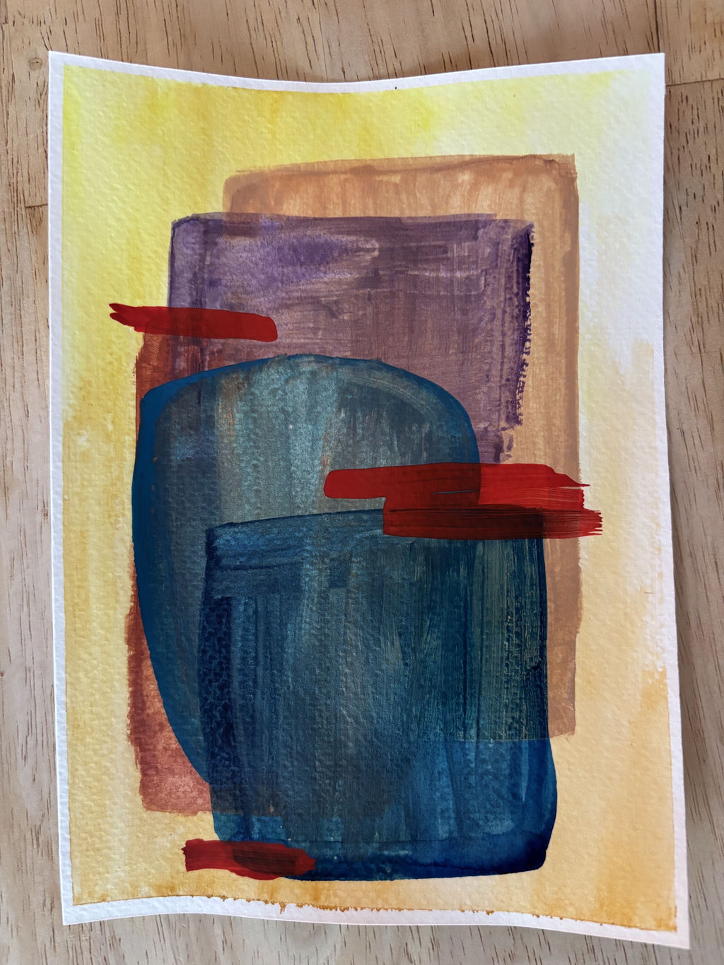 A photo of a small watercolor painting